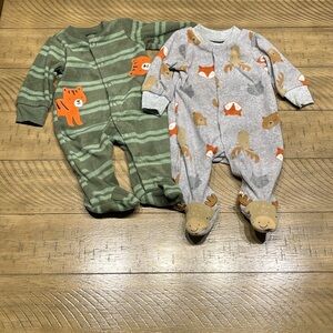 Carter’s Animal Print One Piece Set - Green and Gray